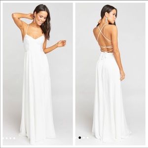 Show Me Your Mumu Godshaw Goddess gown Size large white